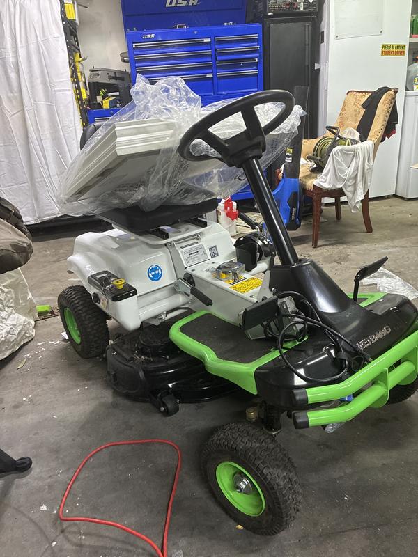 WEIBANG E-rider 30-in 80-volt Lithium Ion Electric Riding Lawn Mower ...