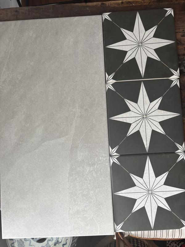 Origin 21 Astro Mini Star 8-in x 8-in Matte Porcelain Encaustic