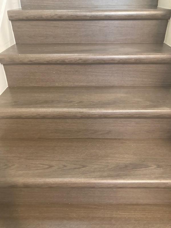 LVP - Naturals 2.19-in x 94.49-in Boulder Creek Hickory Prefinished Hickory Stair Nosing LVP - Naturals 2.19-in x 94.49-in Boulder Creek Hickory Prefinished Hickory Stair Nosing
