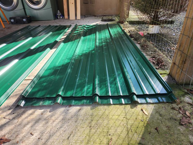 Metal Sales 3-ft x 8-ft Ribbed Forest Green Steel Roof Panel Metal Sales 3-ft x 8-ft Ribbed Forest Green Steel Roof Panel