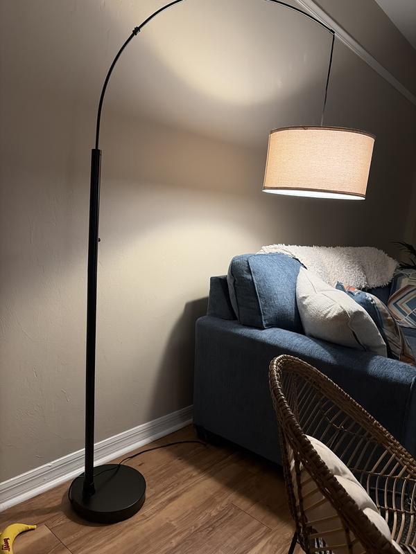 Adesso Rockwell Arc Lamp 74-in Black Arc Floor Lamp SL1170-01 at