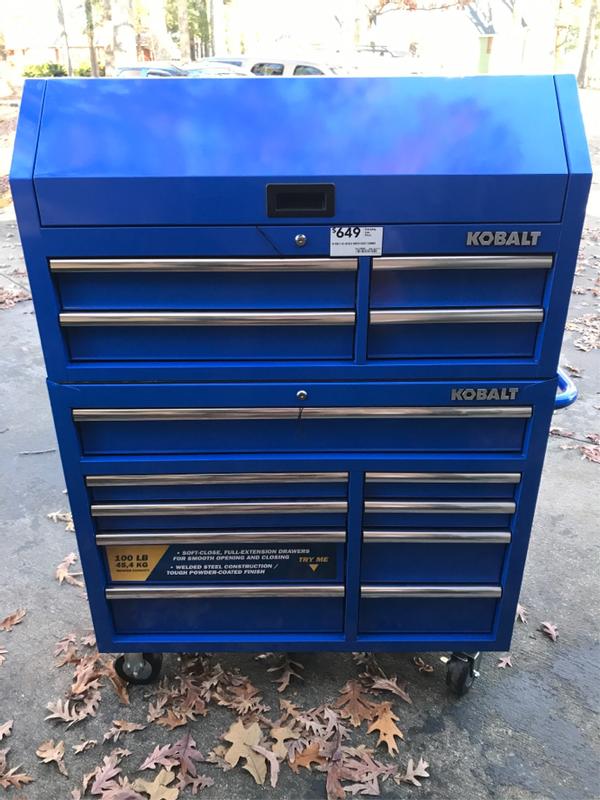 Kobalt 42-in W x 58.8-in H 13 Ball-bearing Steel Tool Chest Combo