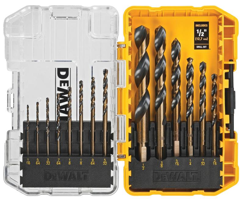 DEWALT 14-Piece Assorted Black and Gold Coated Hss Jobber Length
