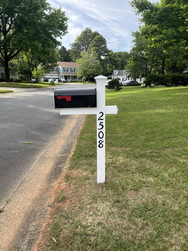 Postal Pro White Polymer 4 x 4 Mount Mailbox Post PP200PWH