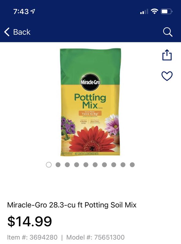 Miracle-Gro 1 Cubic Foot All-purpose Potting Soil Mix at Lowes.com