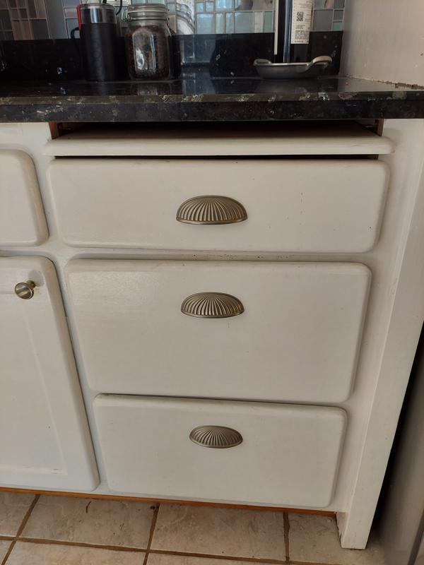 Belmont Vintage 3 in. Center-to-Center White Pewter Drawer Cup Pull Belmont Vintage 3 in. Center-to-Center White Pewter Drawer Cup Pull