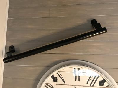 Wolf Handrail 1.9-in x 36-in Hammered Black Painted Aluminum Interior ...