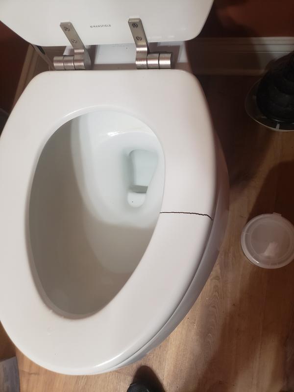 Mansfield Wood White Round Soft Close Toilet Seat 311726NI 000 at