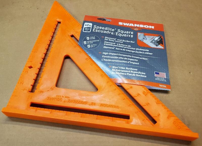 Swanson Tool T0118 Speedlite Square Layout Tool Orange 