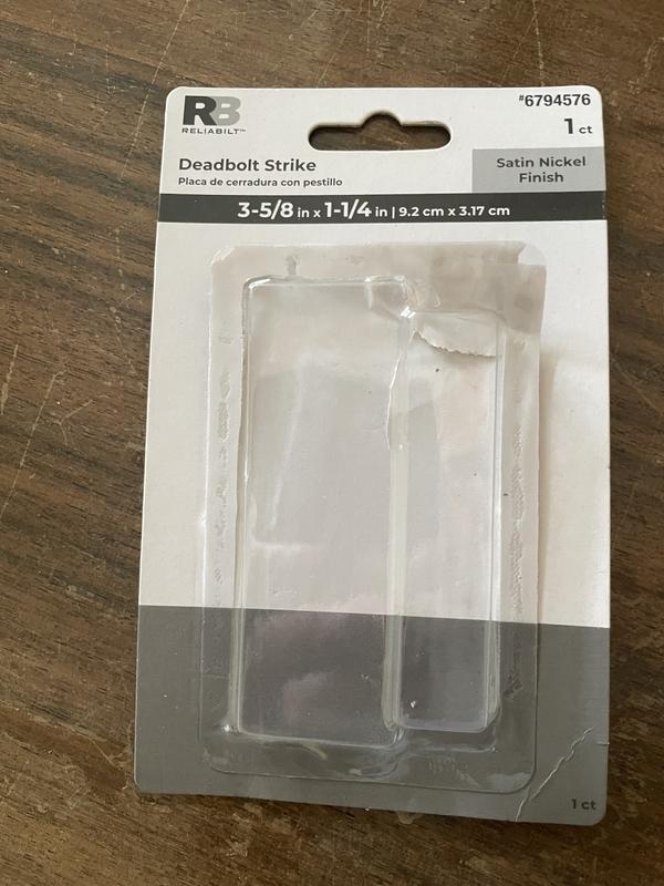 RELIABILT 1-1/4-in W x 3-5/8-in L Satin Security strike kit in the ...