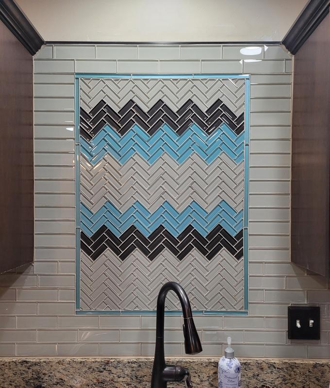 Apollo Tile (Sample) Colorway White 4-in x 4-in Glossy Glass