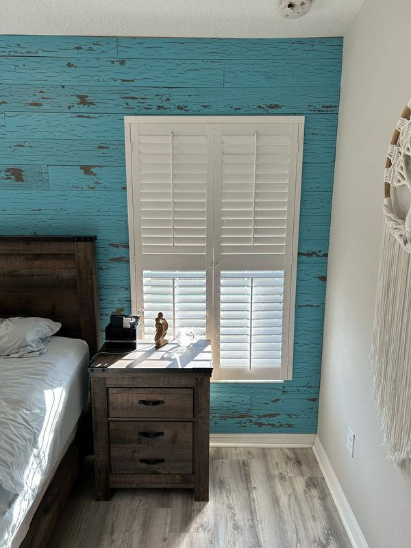 allen + roth 39-in to 41-in W x 60-in L Coastal White Faux wood ...