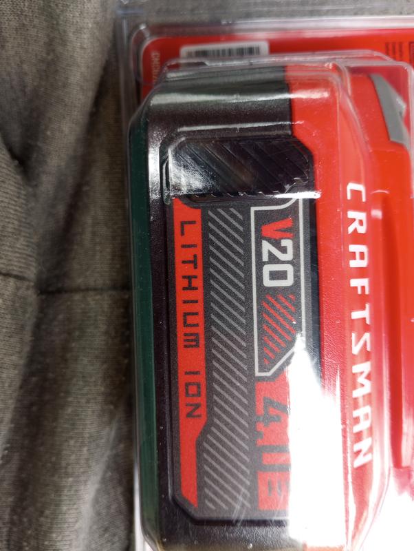 CRAFTSMAN V20 20 Volt 4 Ah Lithium Ion li ion Battery in the