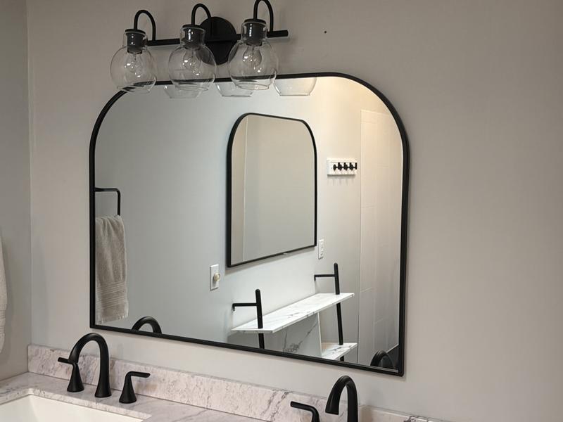 Origin 21 40-in W x 30-in H Black Framed Wall Mirror L1-MH-1689 at