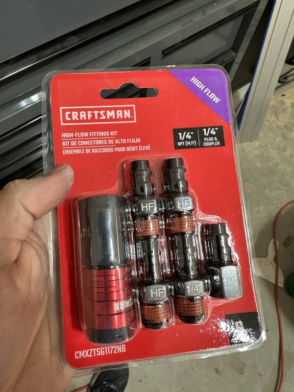 CRAFTSMAN 6-pc High-flow Fittings Kit in the Air Compressor Fittings ...