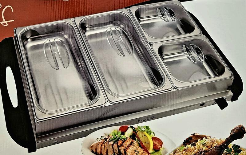 MegaChef Electric Warming Tray, Food Warmer, Hot Plate, With Adjustable  Temperature Control, Perfect for Buffets, Banquets, House Parties 
