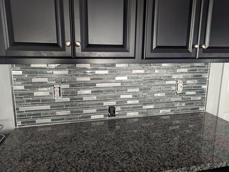 Elida Ceramica Sparkling Nights Mosaic 12-in x 12-in Multi-finish Glass Metal Linear Wall Tile (1-sq. ft/ Piece)