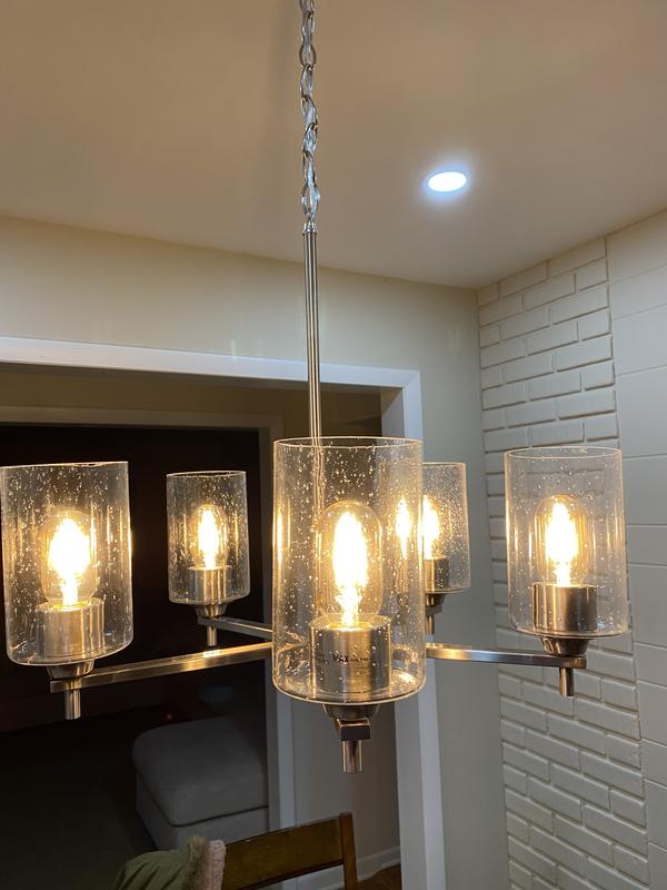 Progress Lighting Morehouse 5-Light Brushed Nickel Transitional Chandelier