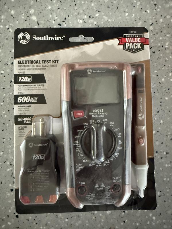 Southwire Digital Display Multimeter 10 Amp 90 To 1000 V 65031340 at ...