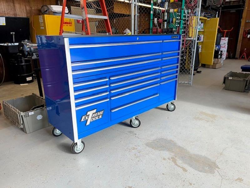 Extreme Tools 24 Blue Side Cabinet with Black Handles