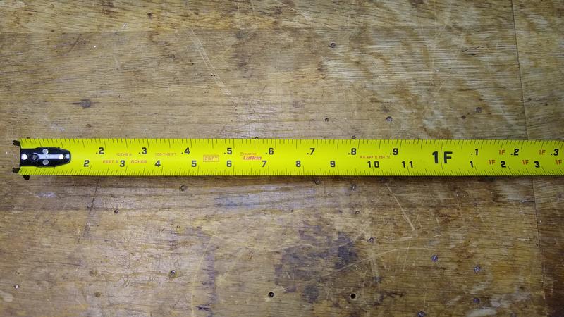 Engineers tape clearance measure