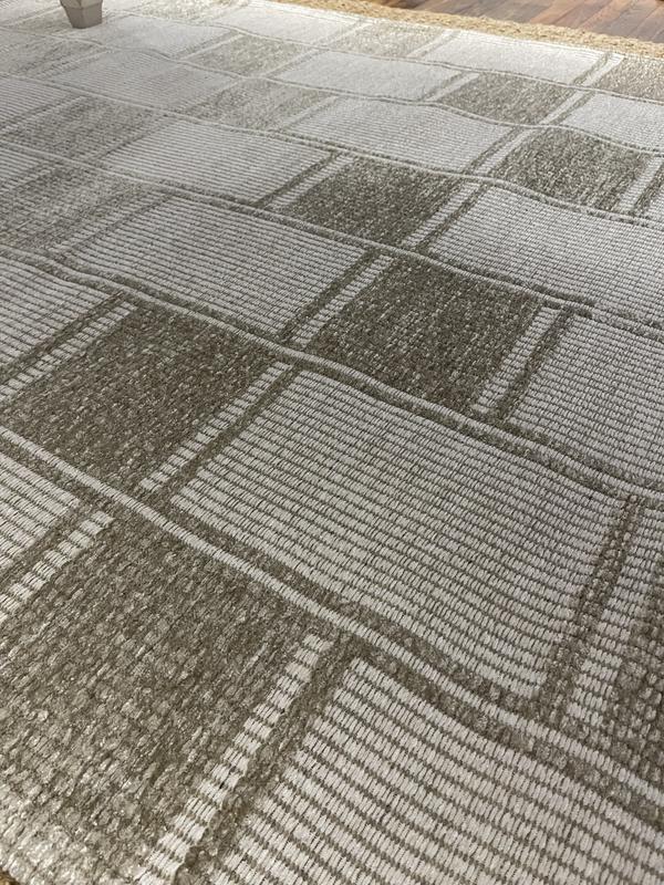 allen + roth Sahara Checkmate 5 x 8 (ft) Loomed Polyester Prairie Taupe ...