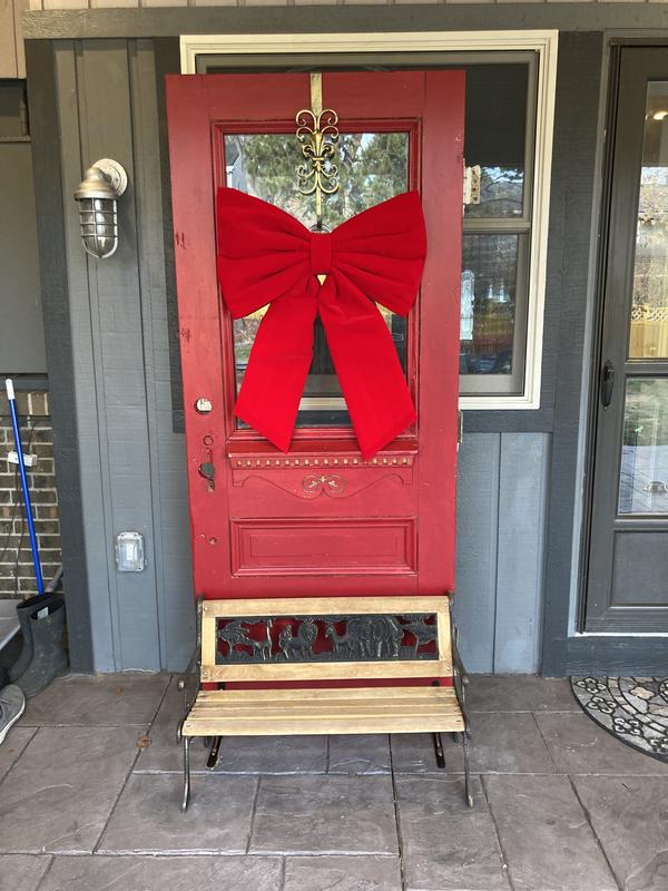 60 inch wide Giant Structural Red Bow , ALL RED [2043-250-62