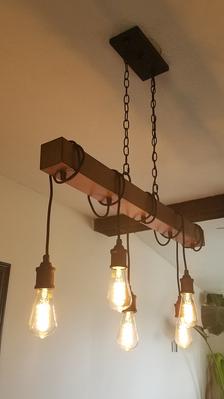 Quoizel Mesquite 5-Light Weathered Black with Faux Aged Walnut Farmhouse Chandelier Quoizel Mesquite 5-Light Weathered Black with Faux Aged Walnut Farmhouse Chandelier