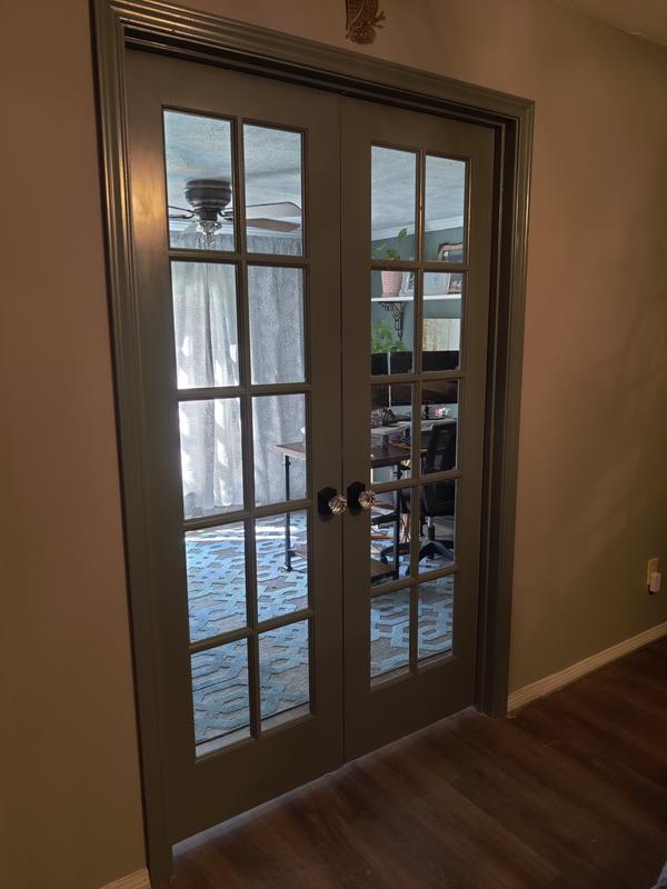 Interior 10-Lite Single Pane Clear Glass Primed French Door — Lux