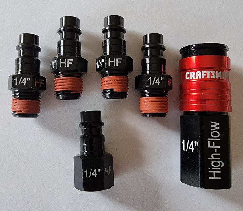 CRAFTSMAN 6-pc High-flow Fittings Kit in the Air Compressor Fittings ...