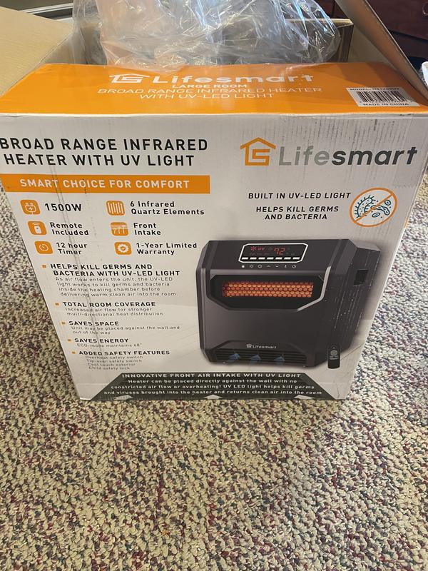 Lifesmart 1500-Watt 4 Electric Portable Infrared Heater with Remote  817223017735