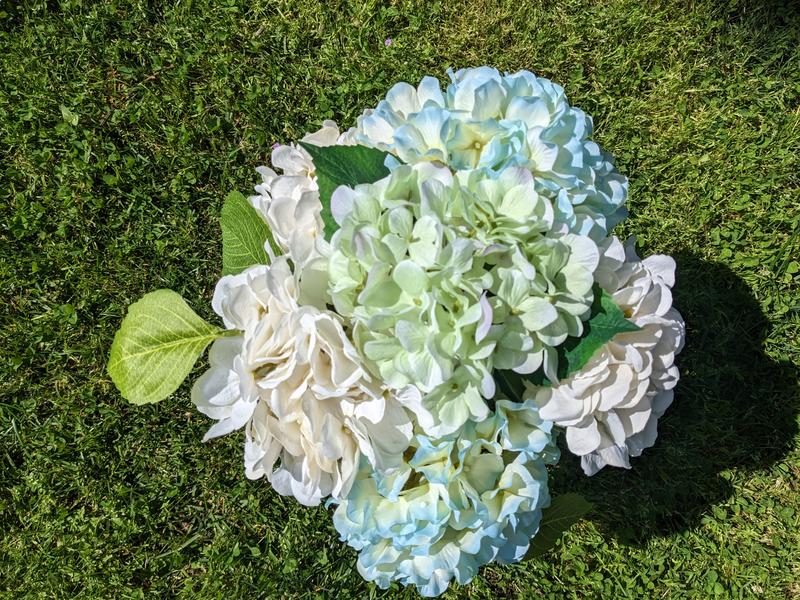 ◆Hydrangea4936◆ allen + roth 7.5-in Blue, White, Green Indoor Hydrangea Artificial