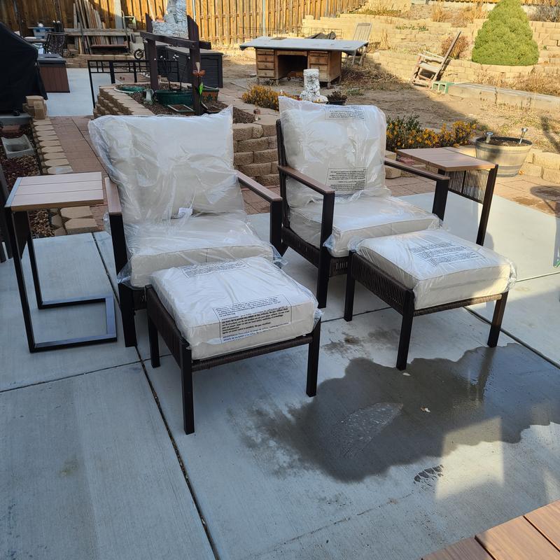 Shop allen + roth Maitland 5-Piece Patio Sectional Conversation