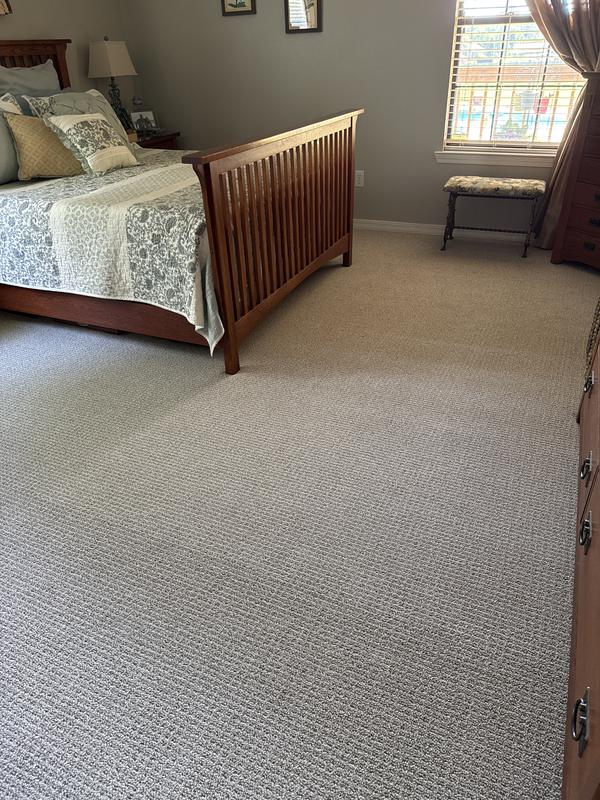 STAINMASTER Post Tan 35-oz sq yard Solution-dyed Polyester Pattern ...
