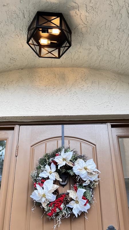 Quoizel Thatcher 2-Light 15-in Matte Black Flush Mount Light