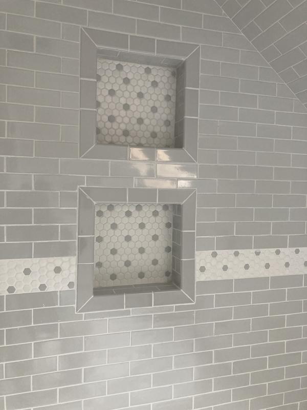 Satori 2 x 6 in Hudson Mist Glossy Glazed Ceramic Bullnose Satori 2 x 6 in Hudson Mist Glossy Glazed Ceramic Bullnose