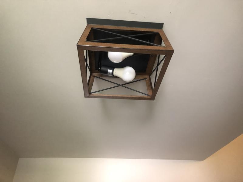 Hukoro Flush Mount 2-Light Matte Black Led Flush Mount Light F70492-AG ...