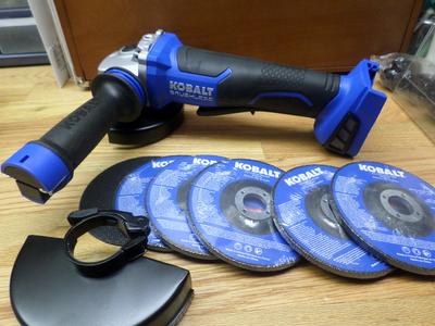 Kobalt 5-in 24-volt Paddle Switch Brushless Cordless Angle Grinder (Tool  Only)