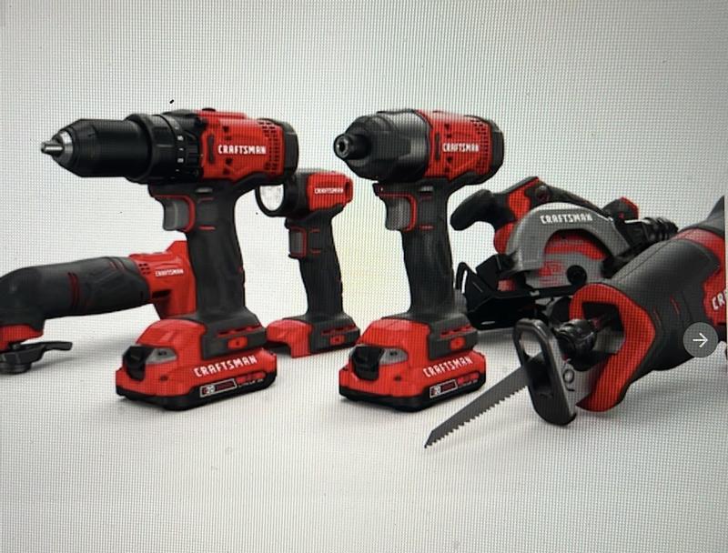 6 piece craftsman cordless shop combo