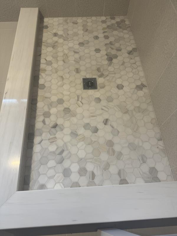 Satori Bianco Dolomite 12-in x 12-in Polished Natural Stone Marble Look Hexagon Mosaic Wall Tile (0.96-sq. ft/ Piece)