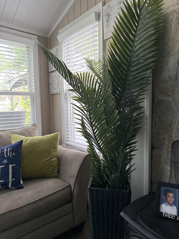 Vitalismo 6ft Artificial Palm Tree Potted Faux Areca Palm Greenery ...