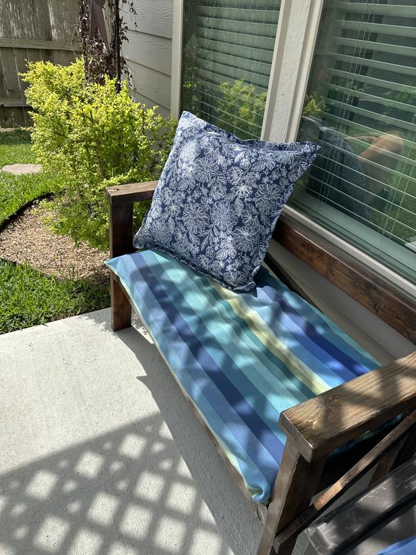 allen + roth Floral Dusty Blue Square Throw Pillow in the Outdoor  Decorative Pillows department at