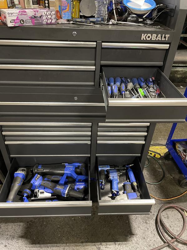 Kobalt 42-in W x 58.8-in H 13 Ball-bearing Steel Tool Chest Combo (Black)  in the Tool Chest Combos department at
