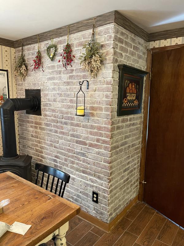 General Shale Providence Series 50-Pack Carbon 1/2-in x 8-in Tumbled Ceramic Brick Look Wall Tile