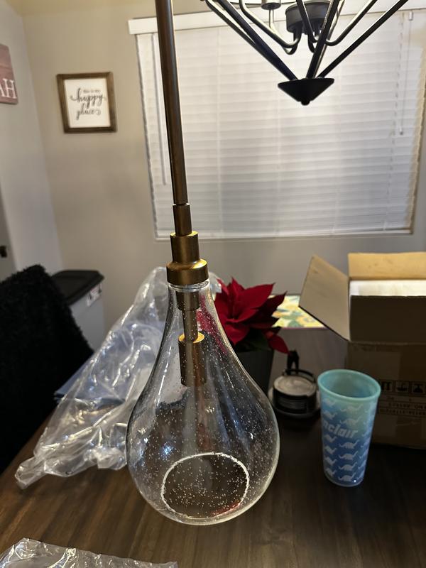Uolfin Goldleaf with Cracked Cylinder Glass Modern Uolfin Goldleaf with Cracked Cylinder Glass Modern