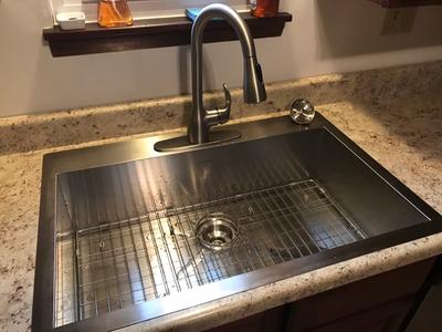 Edgewater® 33 x 22-Inch Stainless Steel 1-Hole Dual Mount Single-Bowl  Kitchen Sink