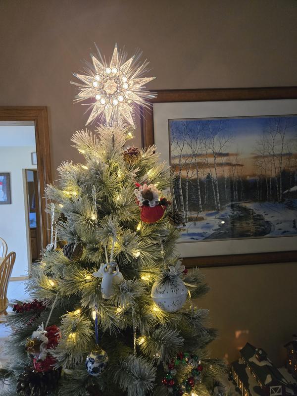 GE 9-in Star Silver Clear Christmas Tree Topper 71026LO at GE 9-in Star Silver Clear Christmas Tree Topper 71026LO at