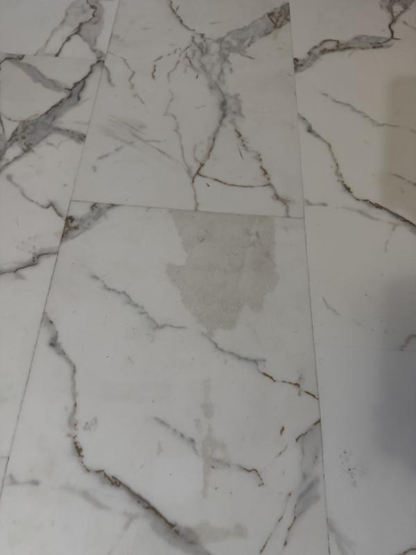 Pergo Marbella Limestone Gray Stone Look 22-mil x 12-in W x 24-in L ...