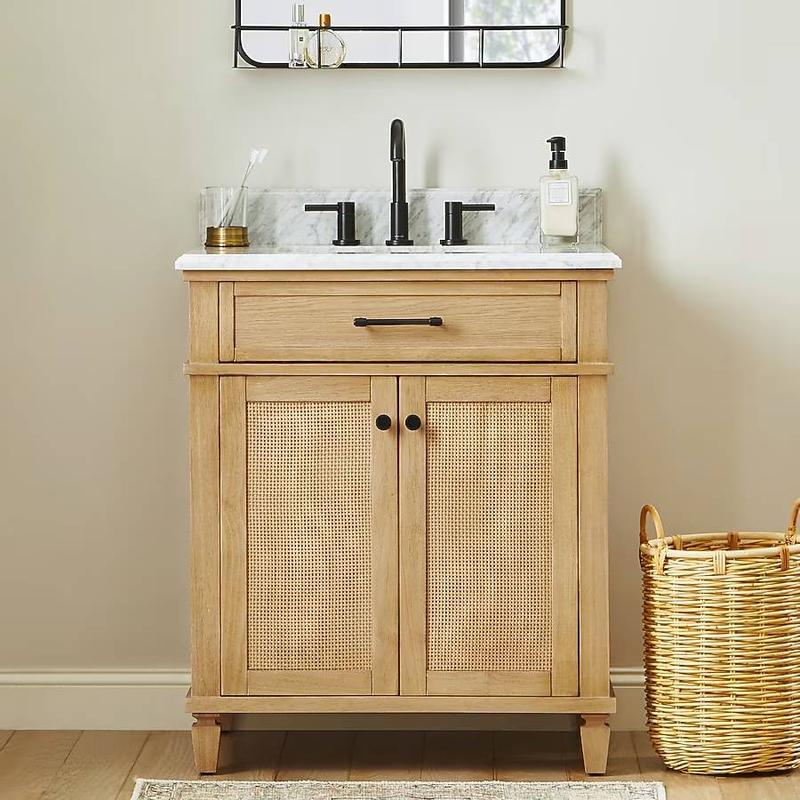 allen + roth Wallister 48-in Wood Undermount Single Sink Bathroom