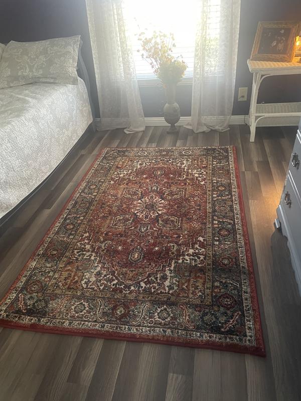 allen + roth with STAINMASTER Jezebel Performance 4 x 6 Garnet Indoor ...